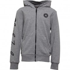 Converse Junior Chuck Taylor Script Full Hoodie Dark Grey Heather