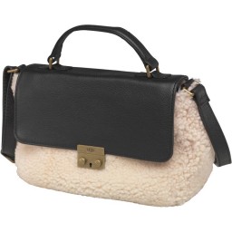 UGG Vivienne Sheepskin Small Satchel Black/Natural