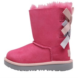 UGG Toddler Bailey Bow II Classic Pink Azalea/Icelandic Blue