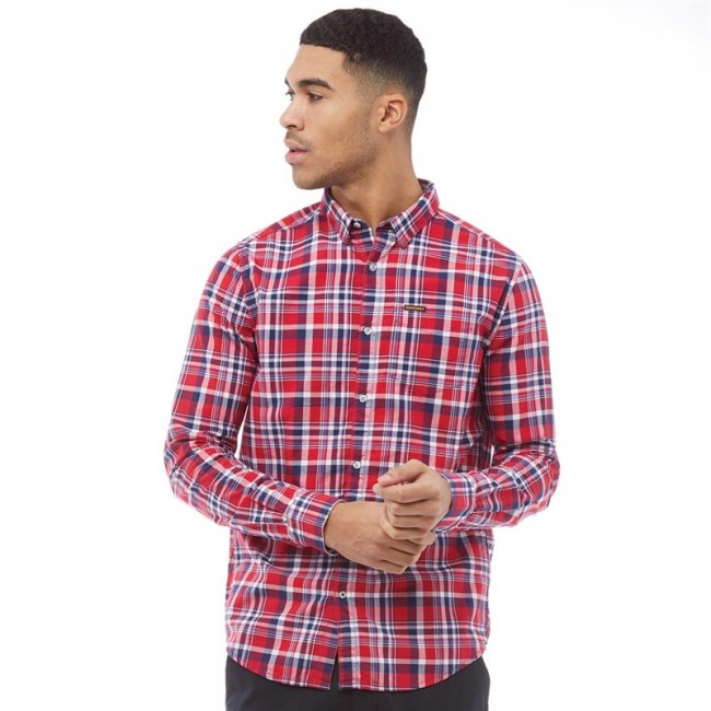 Superdry Raw Oxford Washbasket Botley Red Check