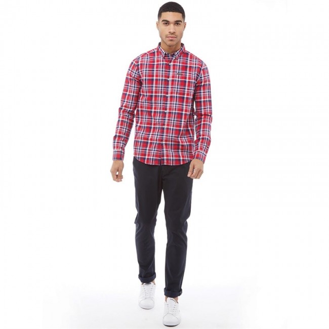 Superdry Raw Oxford Washbasket Botley Red Check