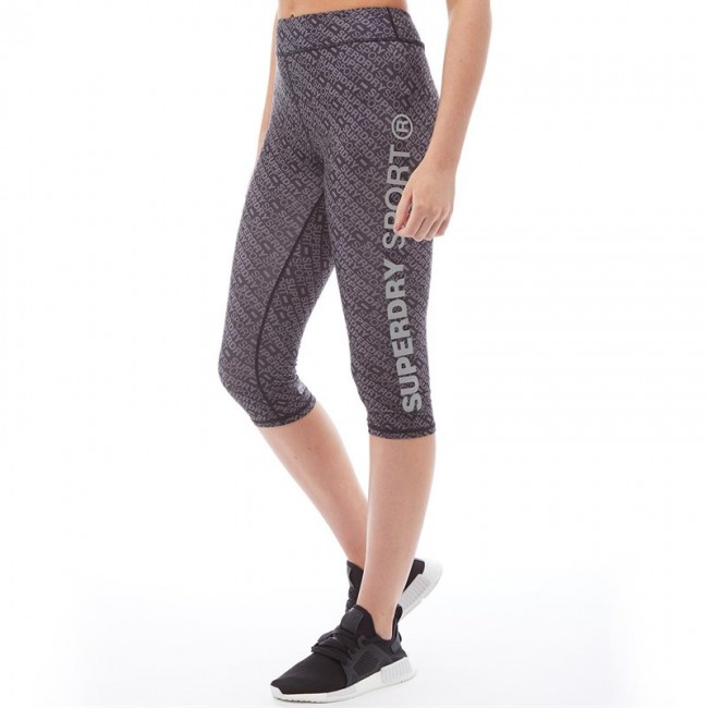 Superdry Sport Gym Capri Black SD Sport