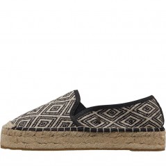 Superdry Polly Flat Form Black Tribal Jacquard