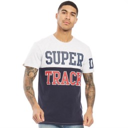 Superdry Super Stacked Oversized T-Podium Navy/Podium Ice Marl